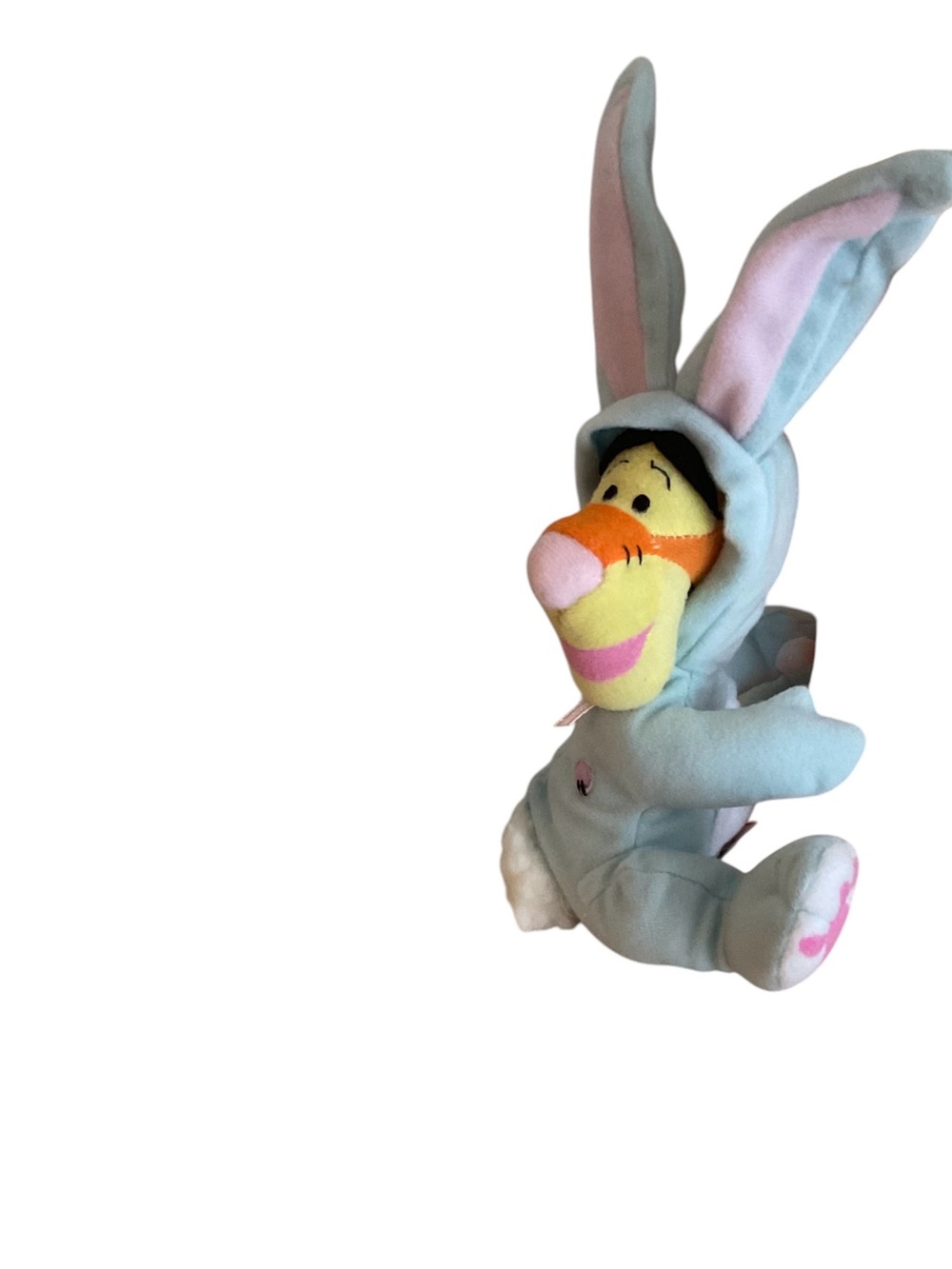 Disney Tigger Plush in Light Blue Bunny Outfit with Pink Accents Basket hugger